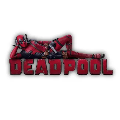 Deadpool Laying Down On Lettering Shaped Vinyl Decal Sticker • $3.99