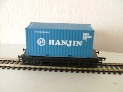 £5.99 • Buy Mainline  Flat Wagon With  Hanjin  Container Load  00 Gauge .