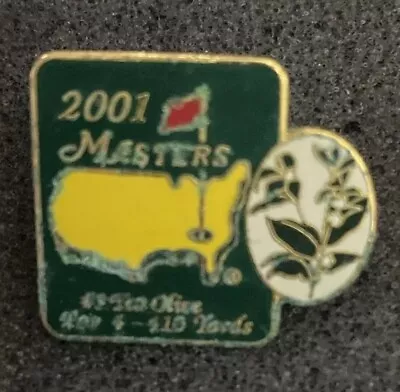 2001  Masters Commemorative Pin Augusta National Golf Tiger Woods Winner • $15