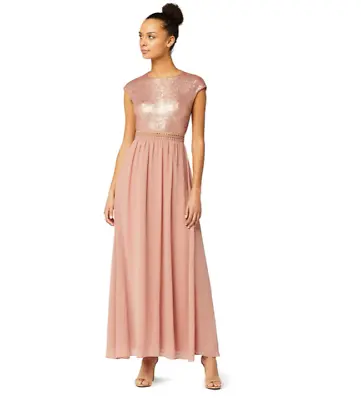 TRUTH & FABLE Women's Maxi Chiffon Dress Size 6 UK  Special Occasion Party Prom • £18