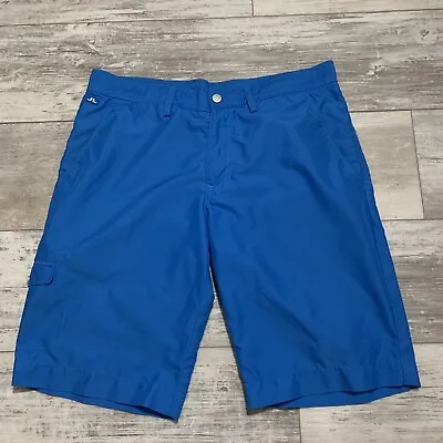 J Lindeberg Shorts Mens 32 Blue Nylon Blend Performance 11  Chino Short • $19.95