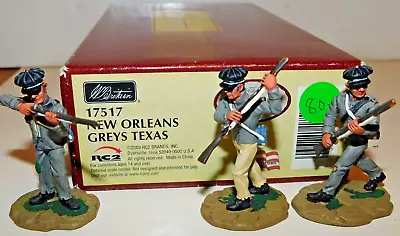 BRITAINS Ltd 2003 Metal Alamo Battle New Orleans Greys 3 Pc. Boxed Set #17517 • $19.99