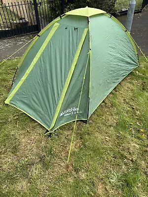 Eurohike Tamar 2 Man Tent Dome Camping Equipment - Green • £0.99