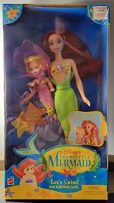 Mattel Disney 1997 The Little Mermaid Doll. Let’s Swim Ariel And Merbaby Sandy. • $40