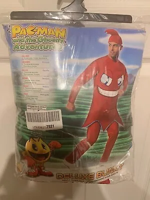 New Pac-Man Deluxe Blinky Red Costume Adult Standard Medium Up To 44 Ghostly Adv • $39.99