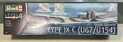 Revell 1/72 German Submarine Type IX C U67/U154 Plastic Model Kit • $160