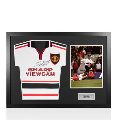 £379.99 • Buy Framed Ryan Giggs Signed Manchester United Shirt - 1999, Away - Panoramic