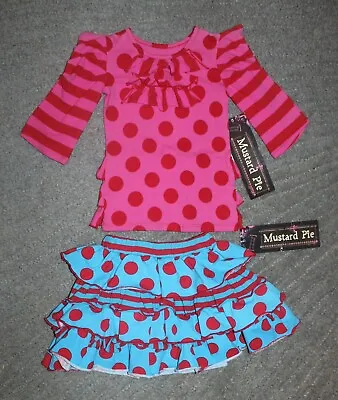 Mustard Pie Baby Girls Elizabeth Top & Mia Skirt - Size 6 Months - NWT • $29.99