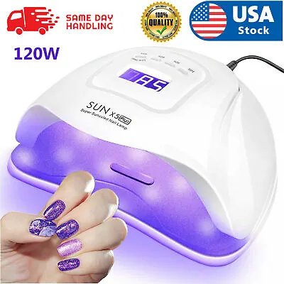 Professional 280W Polish Gel UV Curing LED Nail Dryer Lamp Manicure Machine NEW • $17.99