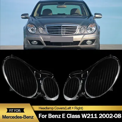 Pair Headlight Lens Cover For Mercedes-Benz E Class W211 E300 E320 2002-2008 US • $52.98