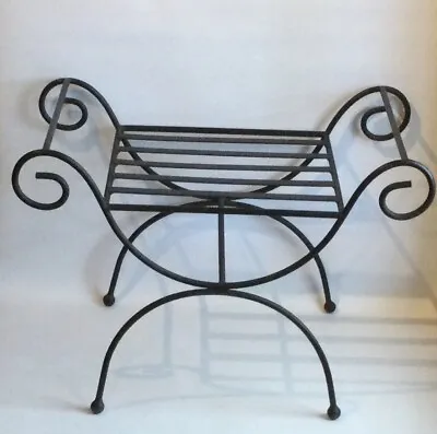 £145 • Buy Garden Chair Wrought Iron Bench Stool Curule