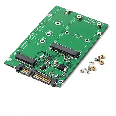 MSATA / M2 NGFF SSD To SATA Converter Adapter Combo Card M.2 2 In 1 • $12.98