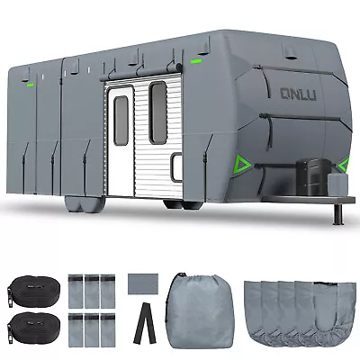 Onlu Waterproof 7-Ply RV Cover Travel Trailer Anti-UV Camper Storage 22'-33' • $164.59