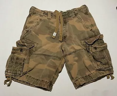 Abercrombie & Fitch Cargo Shorts Mens 32 Pocket Heavyweight Camo AK4 • $60