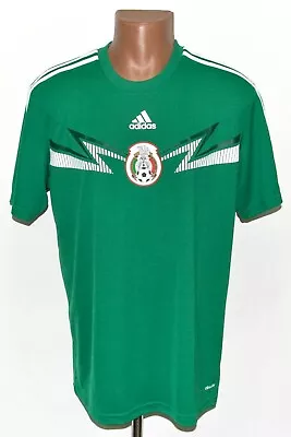 Mexico National Team 2014/2015 Training Cotton Football Shirt Jersey Adidas L • £26.99