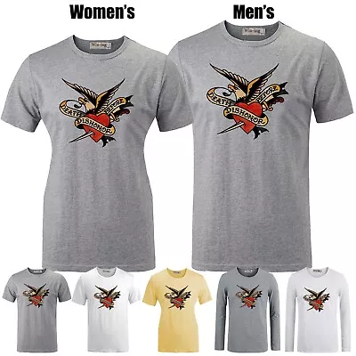 SAILOR JERRY VINTAGE Eagle Dagger Print T-shirts Mens Womens Graphic Tee Tops • $27.49