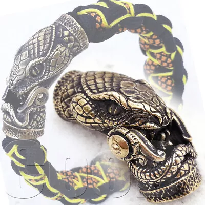 CooB Bronze Paracord Buckle Shackle Lock SNAKE PYTHON VIPER For Bracelet Bead • $39.99