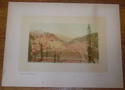 Vintage WH Jackson Co Photo Print #5850 Red Mountain Denver Colorado • $49.99