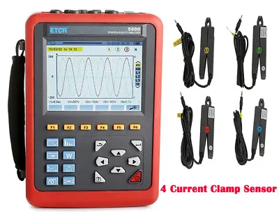 3 Phase Power Quality Analyzer Power Energy Meter With 4 Current Clamp Sensor • $1898