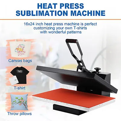 16 X24  DIY Digital Clamshell T-shirt Heat Press Machine Sublimation Transfer • $260.99