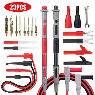 Silicone Multimeter Test Leads Kit Precision Sharp Probes Test Lead Set • $30.56