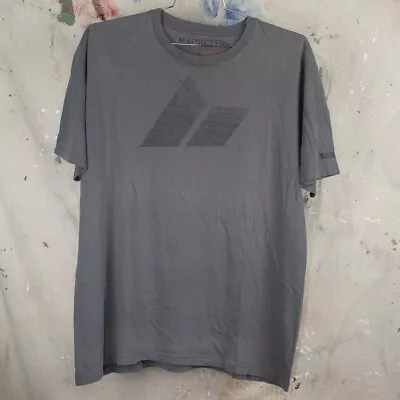 2000s Macbeth Logo T-Shirt Gray Washed Faded Thin Light Tee XL • $40