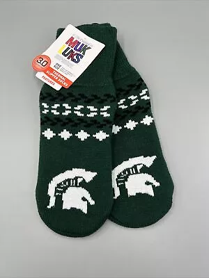 Muk Luks Michigan State Spartans Thermal Slippers Socks 3.0 Tog Rating. • $19.95