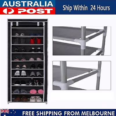 $39.99 • Buy Stackable Shoe Rack Racks Cabinet Storage Shelves 10 Tiers Shoes Stand Organiser