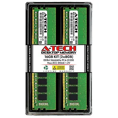 A-Tech 16GB 2x 8GB DDR4 2666 PC4-21300 Desktop 288-Pin DIMM Memory RAM Kit 16G • $33.95