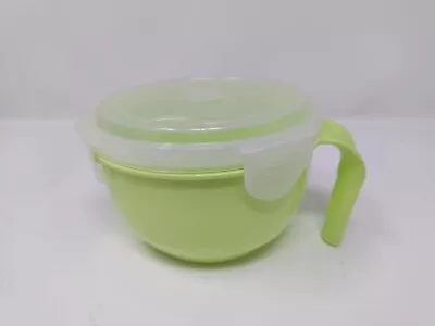 Microwave Bowl 800ml Lunch Food Air Tight Clip Lid Pastel Green • £6.45