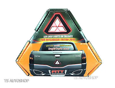 LED Logo Light Tailgate Rear Back Emblem FITT Fit Mitsubishi Triton L200 2015 16 • $68.45