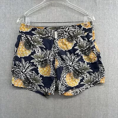 Vilebrequin Swim Trunks 5  Mens Small Blue Pineapple Unlined Casual Board Short* • $29.88