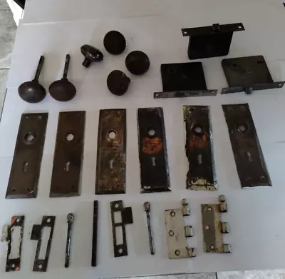 Vintage Door Hardware Lot - Hinges  Hinge Pins & More • $25