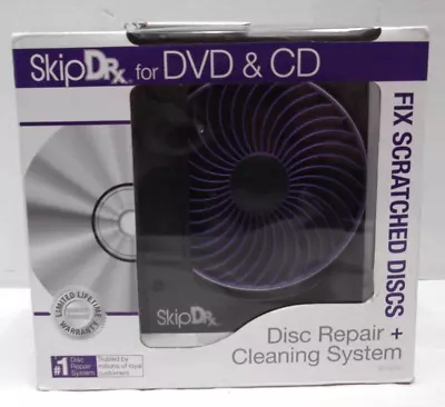 SkipDr CD & DVD Motorized Disc Repair System (Black/Purple) New Sealed • $35