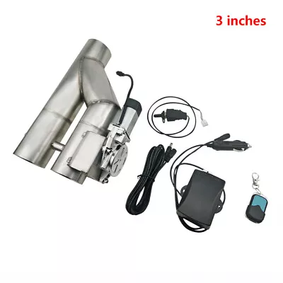 3  Electric Exhaust Cutout Y Pipe Dual Valve Kit Manual Control & Remote Switch • $119.99