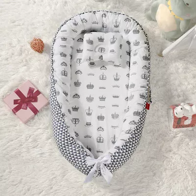 Gominimo Portable Baby Nest Lounger Pod Cot Bed Bassinet Crib Animals Pattern • $53.99