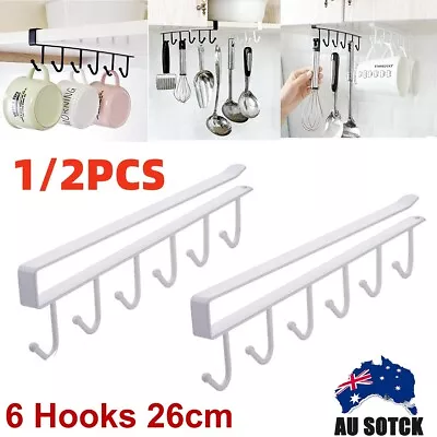 1/2 PCS Hooks Mug Cup Under Shelf Rack Kitchen Cabinet Holder Storage Hook AU • $5.19