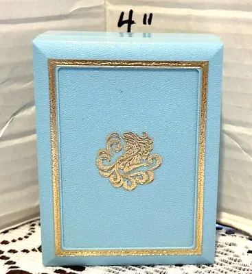 Vintage Max Factor Cream Perfume Compact Empty Gold & Blue Container Mint {O} • $9.99