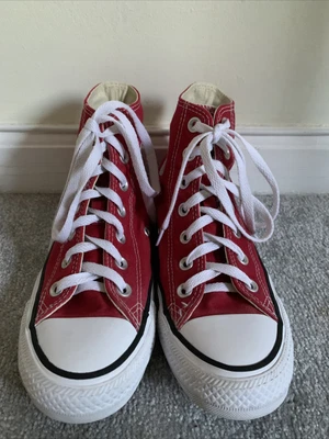 £11.50 • Buy Converse All Star Trainers Red High Tops Chuck Taylor Size 4.5 UK