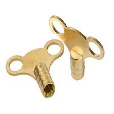 Brass Clock Type Radiator Key Pack Of 2 (11.016) • £3.49