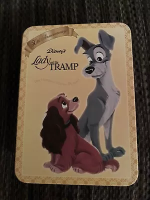 Disney 50th Anniversary Lady And The Tramp Analog Watch Tin Needs Battery • $79