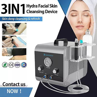 3 In 1 Hydra Spa Facial Machine Skin Cleansing Water Dermabrasion Facial Peeling • $525