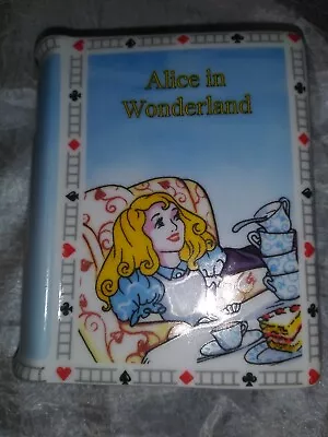 HTF Disney Alice In Wonderland Piggy Bank Savings Book Collectible Vintage  • $24.99