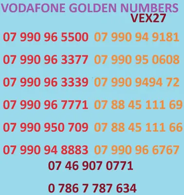 Vodafone Golden Numbers • £9.99