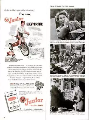 1954 Junior PRINT AD AMF Sky Trike Tricycle • £14.59