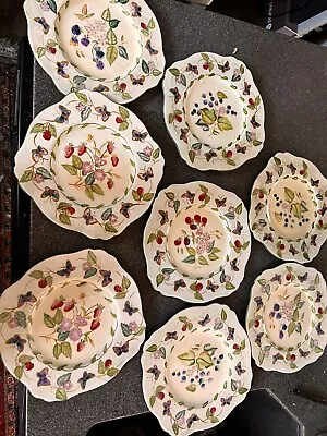 J. WILLFRED JULIA BULLMORE ENGLISH MEADOW Set Of 8 Plates • $150