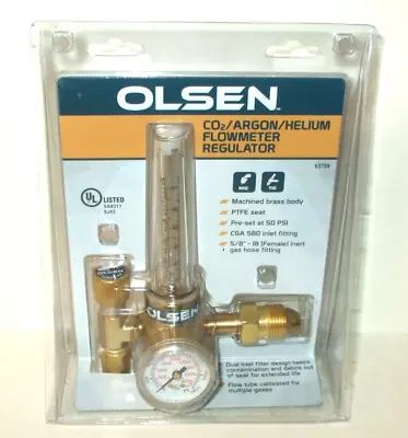 Olsen Co2 Argon Helium Flowmeter Regulator 63789 - New • $48