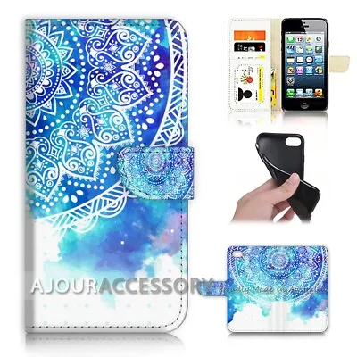 $12.99 • Buy ( For IPhone 6 / 6S ) Wallet Flip Case Cover AJ40262 Mandala Pattern
