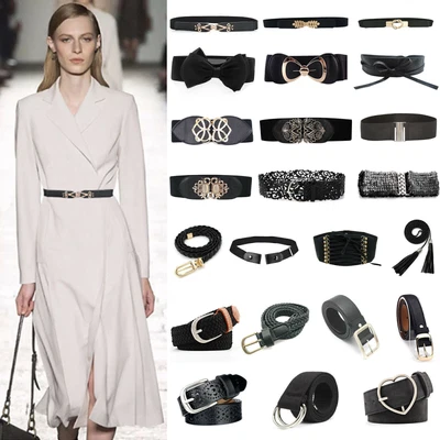 Women Buckle Wide Elastic Waist Belt Band Party Dress Gown Vintage Waistband • £4.87