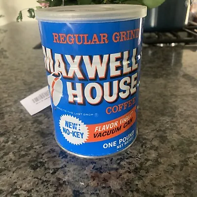 Vintage Maxwell House 1 Pound Coffee Tin Can - Empty - With Lid  1lb Size • $9.99